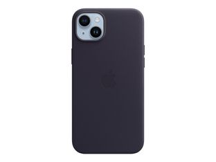 Apple - coque de protection en cuir avec MagSafe pour iPhone 14 Plus - encre violette