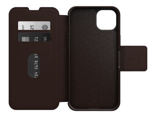 OtterBox Strada Series - porte folio en cuir avec MagSafe pour  iPhone 14 Plus - marron