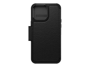 OtterBox Strada Series ProPack Packaging - étui folio en cuir pour iPhone 14 Pro Max - noir