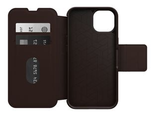 OtterBox Strada Series - porte folio en cuir avec MagSafe pour iPhone 14 - marron