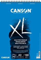 Canson XL - Bloc dessin à spirale - 50 feuilles - A3 - 160 gr - blanc