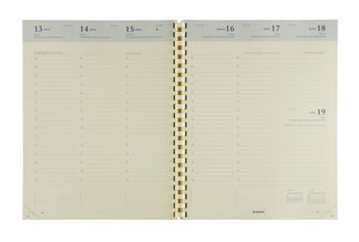 Brepols Oméga 27 - Recharge pour agenda - 1 semaine sur 2 pages - 207 x 268 mm