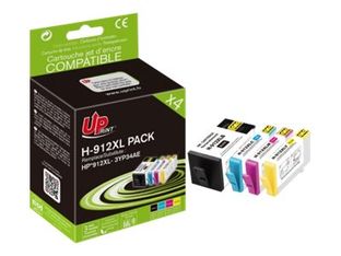 UPrint - paquete de 4 - negro, amarillo, cián, magenta - compatible - refabricado - cartucho de tinta (alternativa para: HP 912XL)