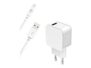 BigBen Connected - Chargeur secteur pour smartphone + câble USB A/Lightning - 1,2m - blanc
