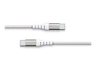 Force Power Lite -  Câble renforcé - USB-C/USB C - 1.2 m - 3A - Blanc - Garanti à vie