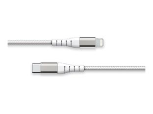 Force Power Lite -  Câble renforcé - USB-C - Lightning - 1.2 m - 3A - Blanc - Garanti à vie