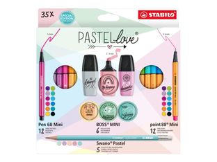 STABILO Pastellove Special Edition - Set d'écriture 35 pièces - couleurs assorties