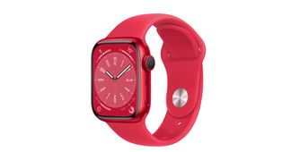 Apple Watch Series 8 (GPS) (PRODUCT) RED - aluminium rouge - montre intelligente avec bande sport - rouge - 32 Go