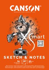 Canson Xsmart - Bloc dessin sketch et notes - 100 pages - A4 - 90 gr