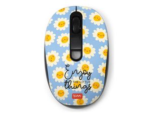 Legami - Souris optique - 4 boutons - sans fil - 2.4 GHz - récepteur sans fil USB - marguerite