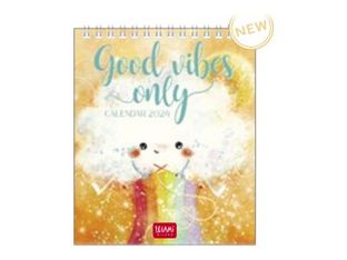 Legami Special Edition - Calendrier 2024 - 12 x 14,5 cm - bonnes vibrations seulement