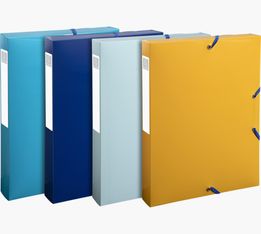 Exacompta BeeBlue - Boîte de classement en plastique recyclé - dos 40 mm - disponible dans différentes couleurs