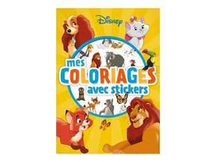 Various Disney - Mes Coloriages avec stickers animaux - livre à colorier