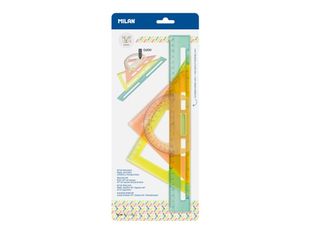 MILAN New Look - Juego de reglas - verde, naranja, amarillo, transparente - plástico