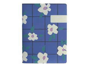 Blue Art - Cahier de notes - 16,5 x 22,2 cm - 64 pages - Ligné - Set & Flowers