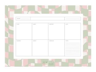 Blue Art - Sous-main plannificateur hebdomadaire - Psycho - 52 feuilles détachables - 19,3 x 27 cm