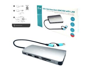 i-Tec Nano Dock - Station d'accueil - USB 3.0 / USB4 / Thunderbolt 4 - VGA, 2 x HDMI - GigE - Europe
