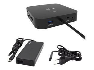 i-Tec USB-C  - Station d'accueil - USB-C / Thunderbolt 3 - 2 x DP - GigE - avec i-Tec Universal Charger 77 W - Europe