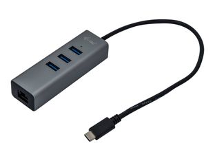 i-Tec USB-C Metal - Hub - 3 x SuperSpeed USB 3.0 + 1 x 10/100/1000 