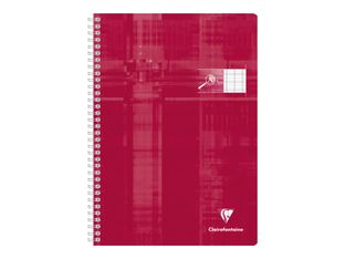 Clairefontaine Metric - Cahier à spirale pour déficients visuels - A4 (21 x 29,7 cm) - 100 pages - Grands carreaux noirs agrandis - Disponible en différents coloris