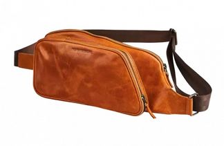 Maverick - Sac bandoulière porté travers cuir - cognac