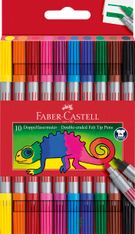 Faber-Castell - 10 feutres double pointe (fine et épaisse)