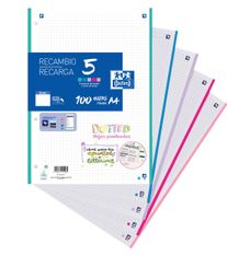 Rec A4 100h dots 5col.banda pastel