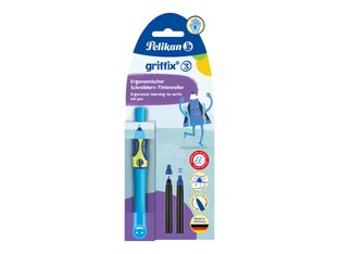 Pelikan Griffix - Roller ergonomique - Pour droitier + 2 recharges - Corps bleu
