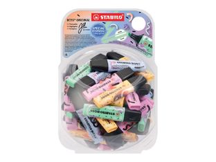 STABILO BOSS ORIGINAL by Ju Schnee - Surligneur - Présentoir de 15 surligneurs assortis