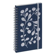 Agenda de poche spiralé Végétal Espace 16S - 1 semaine sur 2 pages -  9 x 16 cm - Bleu - Exacompta