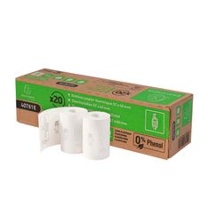 Exacompta - 20 Bobines thermiques - rouleaux TPE - 57 x 40 x 12 mm - 18m - sans mandrin ni film plastique