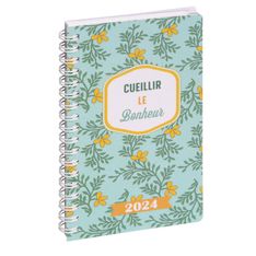 Agenda de poche spiralé Dodo&Cath - 1 semaine sur 2 pages - 9 x 16 cm - cueillir le bonheur - Exacompta