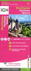 Carte Occitanie Recto/Verso Pyrénées Quercy