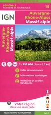 Carte Auvergne Rhone Alpes Recto/Verso Massif Alpin