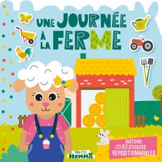 Une Journée à la Ferme : Histoire avec plus de 80 Stickers Repositionnables