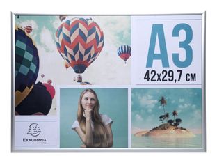 Cadre photo Exacompta - 29,7 x 42 cm (A3) - aluminium
