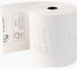 Exacompta - 10 Bobines thermique - rouleau caisse - 80 x 72 x 12 mm - 1 pli - sans phénol - 76 m