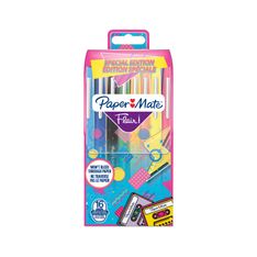 Paper Mate Flair Retro Wave - Pack de 16 feutres pointe moyenne - couleurs assorties - différents modèles disponibles