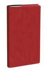 Quo Vadis - Agenda avec répertoire - Italnote Prestige - Semainier Horizontal - Français - Marlow - Rouge - 14 mois de décembre à janvier - 8,8x17 cm