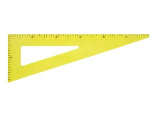 Wonday - Equerre ajourée pour tableau magnétique - 60 cm/60° - en bois laqué - jaune