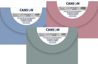 Canson - Pochette rangement à dessin - 34 x 47 cm (pour A3) - disponible dans différentes couleurs pastels