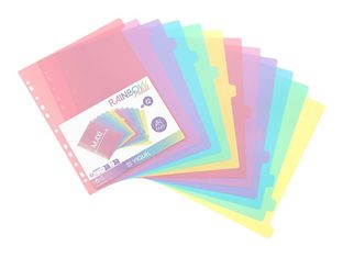 Viquel Rainbow Pastel - Intercalaire 12 positions - A4 Maxi - polypropylène coloré
