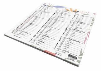 Quo Vadis Exotique - Calendrier origami 3 mois par face - 18 x 36 cm