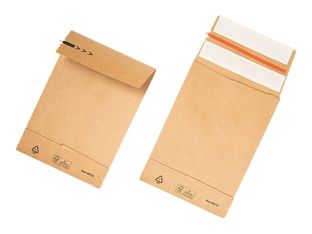 Antalis - 250 Pochettes Enveloppes aller-retour - 25 x 35 x 5 cm - brun - double bande adhésive