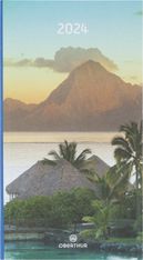 Agenda recyclé Hawaï - 1 semaine sur 2 pages - 9,5 x 17,5 cm - Oberthur