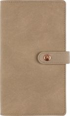 Agenda de poche spiralé Ramatuelle - 1 semaine sur 2 pages - 9,5 x 17 cm - taupe - Oberthur