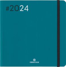 Agenda Flex - 1 semaine sur 2 pages - 16 x 16 cm - émeraude - Oberthur