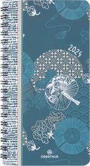 Agenda de poche spiralé Tokyo - 1 semaine sur 2 pages - 9,5 x 17 cm - rouge - Oberthur