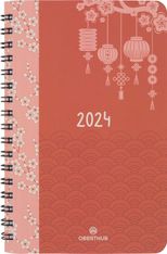 Agenda à spirale Tokyo - 1 semaine sur 2 pages - 10 x 15 cm - bleu - Oberthur