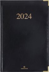 Agenda Kiev - 1 semaine sur 2 pages - 17 x 24,5 cm - noir - Oberthur